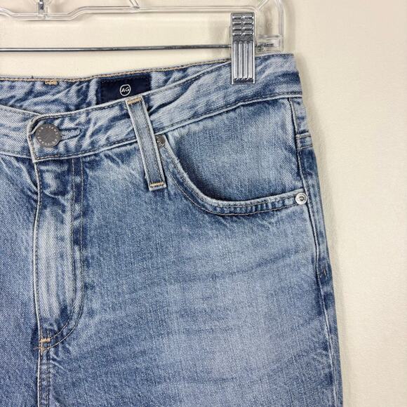 Adriano Goldschmied Isabelle High Rise Straight Crop Jeans With Destroyed Hem - Picture 3 of 10